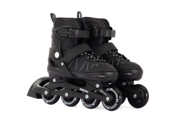Verstelbare Inline Skates Semi-softboot Zwart maat 30-33 (S)
