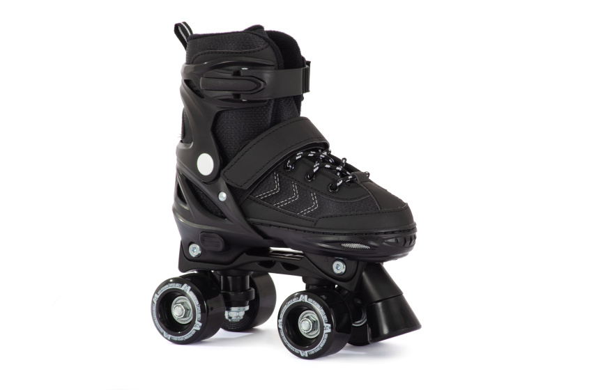 Verstelbare Rolschaatsen Semi-softboot Zwart maat 27-30 (XS)