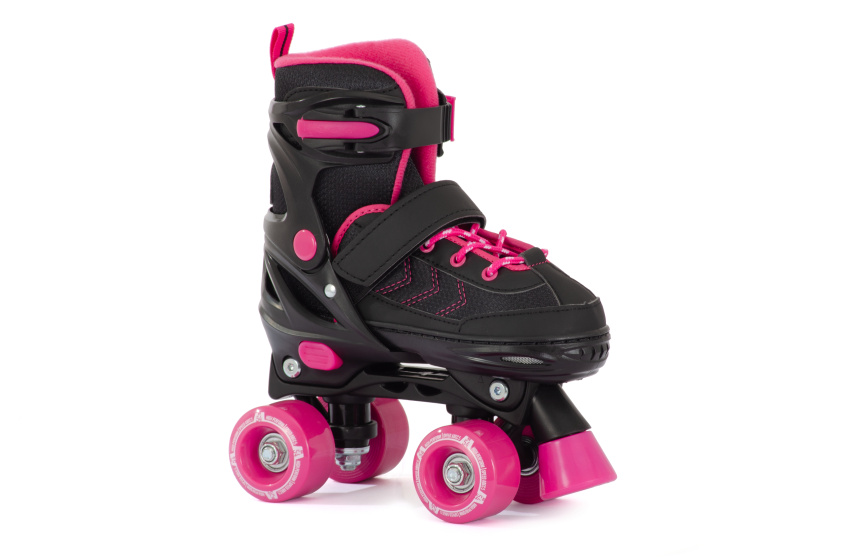 Verstelbare Rolschaatsen Semi-softboot Zwart/Roze maat 35-38 (M)