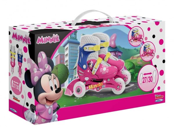 Minnie Mouse Inlineskates Hardboot Wit/Blauw maat 27/30